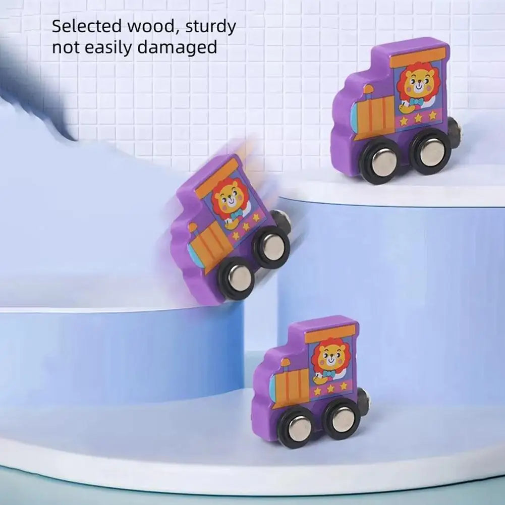 Colorful Building Blocks Number Digital Magnetic Wooden Train Toys Educational Hand-eye Coordination Magnetic Digital Train