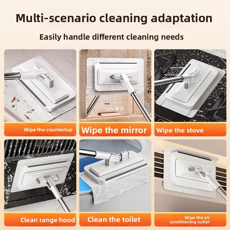 Flat Mop Face Towel Household Non Hand Wash Multi Function Lazy Person Household Mop Cloth One Button Disassembly Mop Automatic