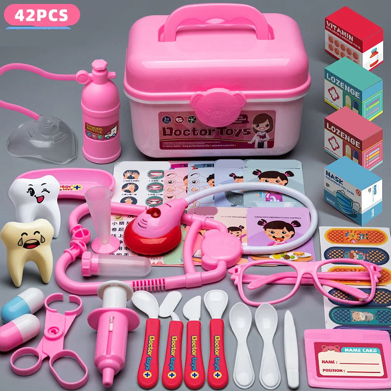 Children Doctor Play Set Simulation Nurse Toy Doctor Accessories for Kids Home Play Toys Doctor Set Toy Gift for Kids Boys Girls