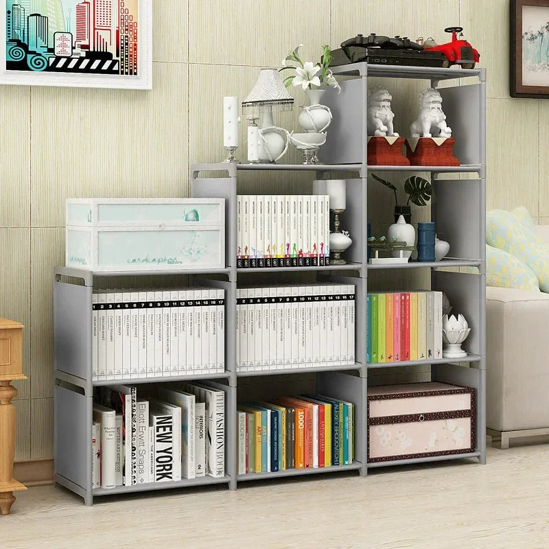 Simple Bookshelf Easy Assembly Bookcase Can Be Moved Children's Debris Rack Home Furniture Book Shelf Storage Locker Holders