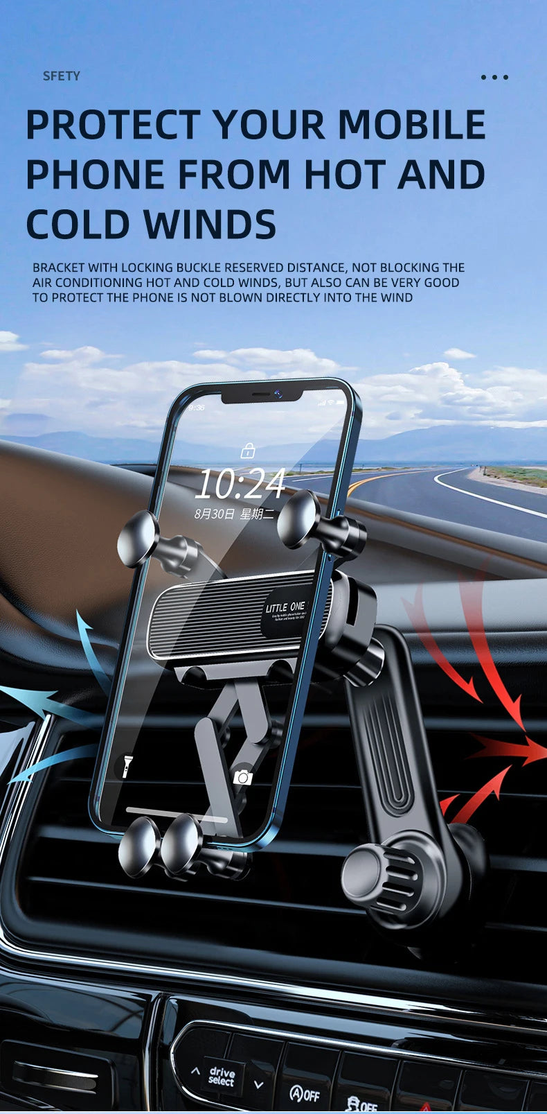 Magnetic Car Phone Holder for 4.7-7 inch Support Mobile Phone Car Air Vent Mount Universal Shockproof GPS Clip Smartphone Stand
