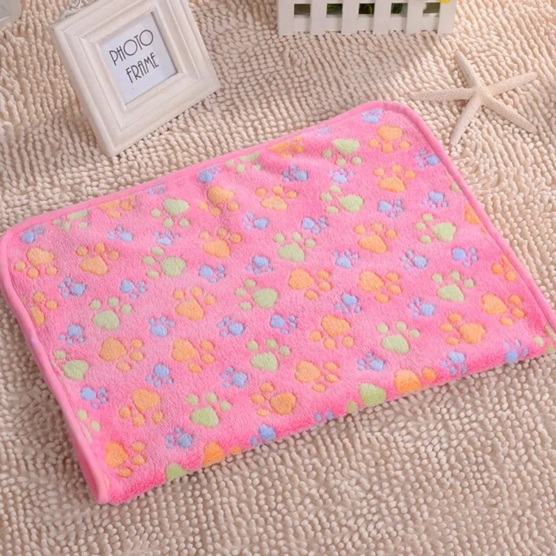 Cute Warm Pet Bed Mat Cover Towel 3 Sizes Handcrafted Cat Dog Fleece Soft Blanket for Small Medium Large dogs Puppy Pet Supplies