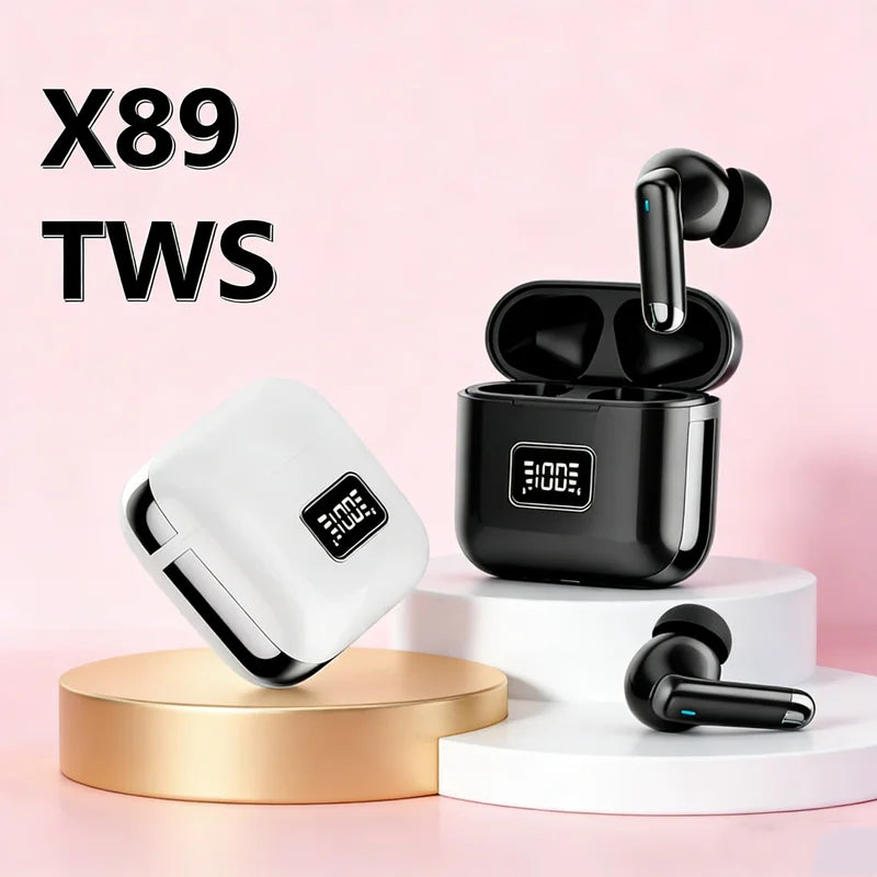 X89 Bluetooth headset Wireless Headphones Sport Earphones Waterproof Noise Reduction in-ear Wireless Earbuds With Mic