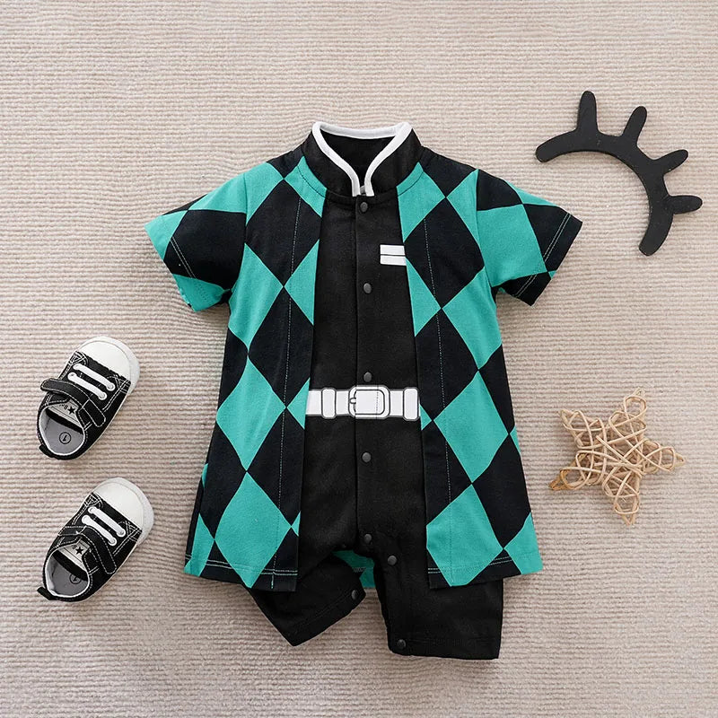 Toddler Anime Cosplay Dragon DBZ Costume Baby Boy Girl Romper Kid Demon Slayer Baby Clothes Newborn Onesie Jumpsuit 0-18 Months