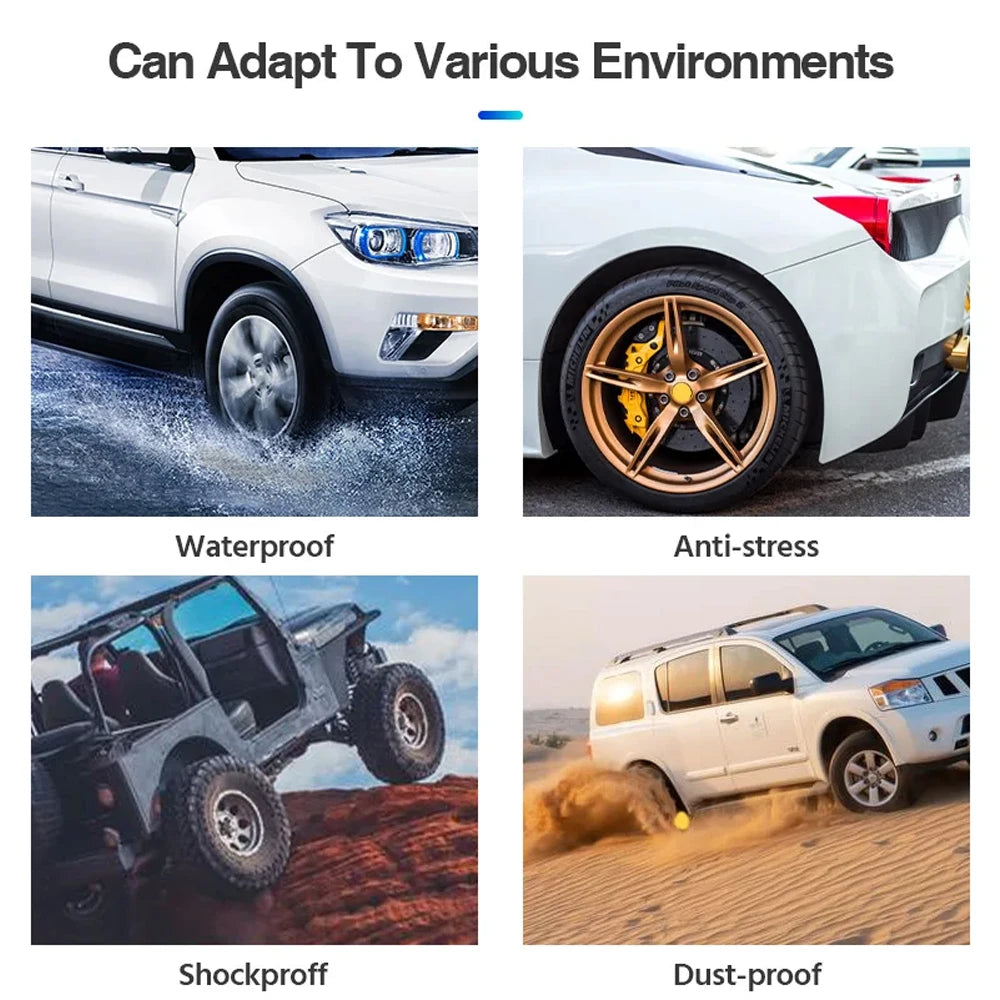 Tire Pressure Monitoring System Temperature Warning New C External Battery Version Sensors Solar TPMS Car Tyre Pressure Monitor