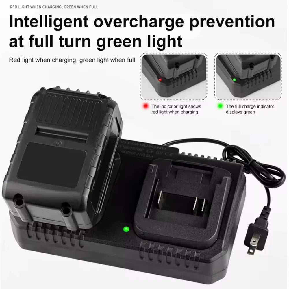 Dual Slot Charger 18V 21V Li-ion Battery Charger for Makita BL1415 BL1815 BL1830 BL1850 Electric Drill Power Tools EU US Plug