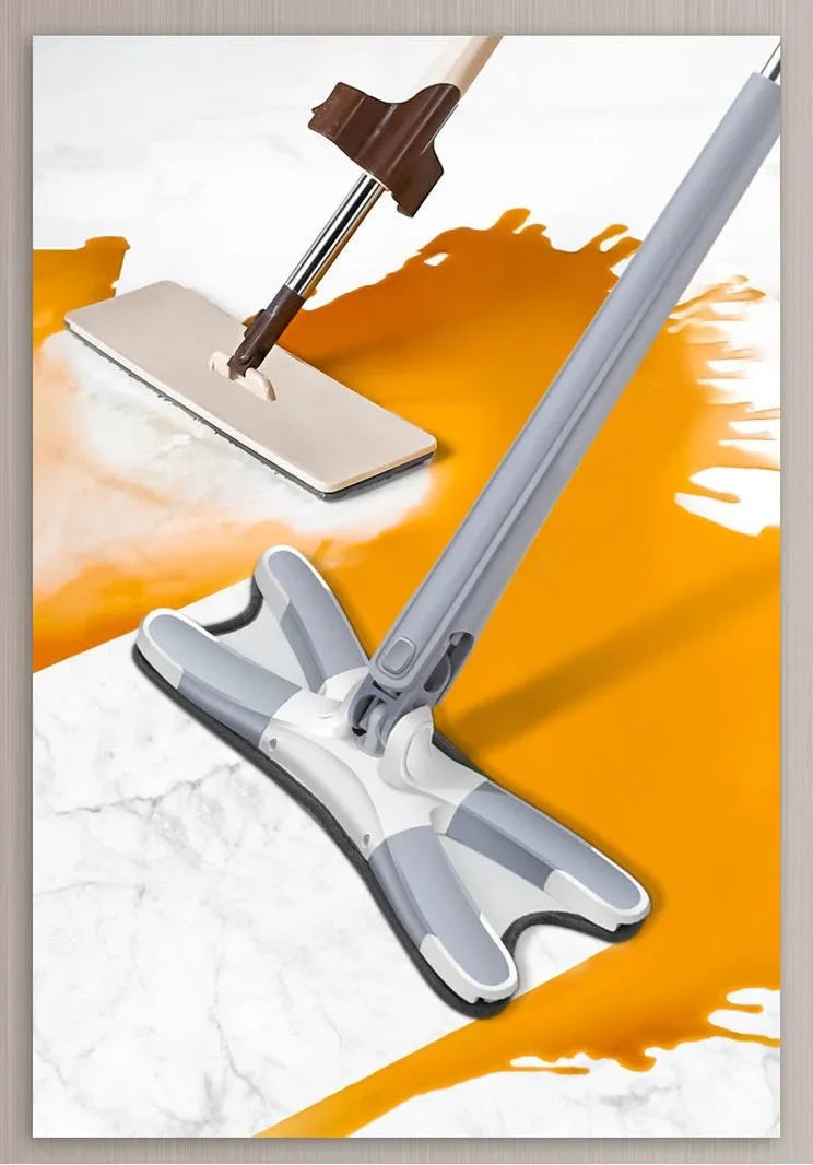 X-type Flat Floor Mop for Hardwood Wood Ceramic Tiles Home 360 Degree Squeeze Mop Hand-free Wash Lazy Mop Home Cleaning Tools