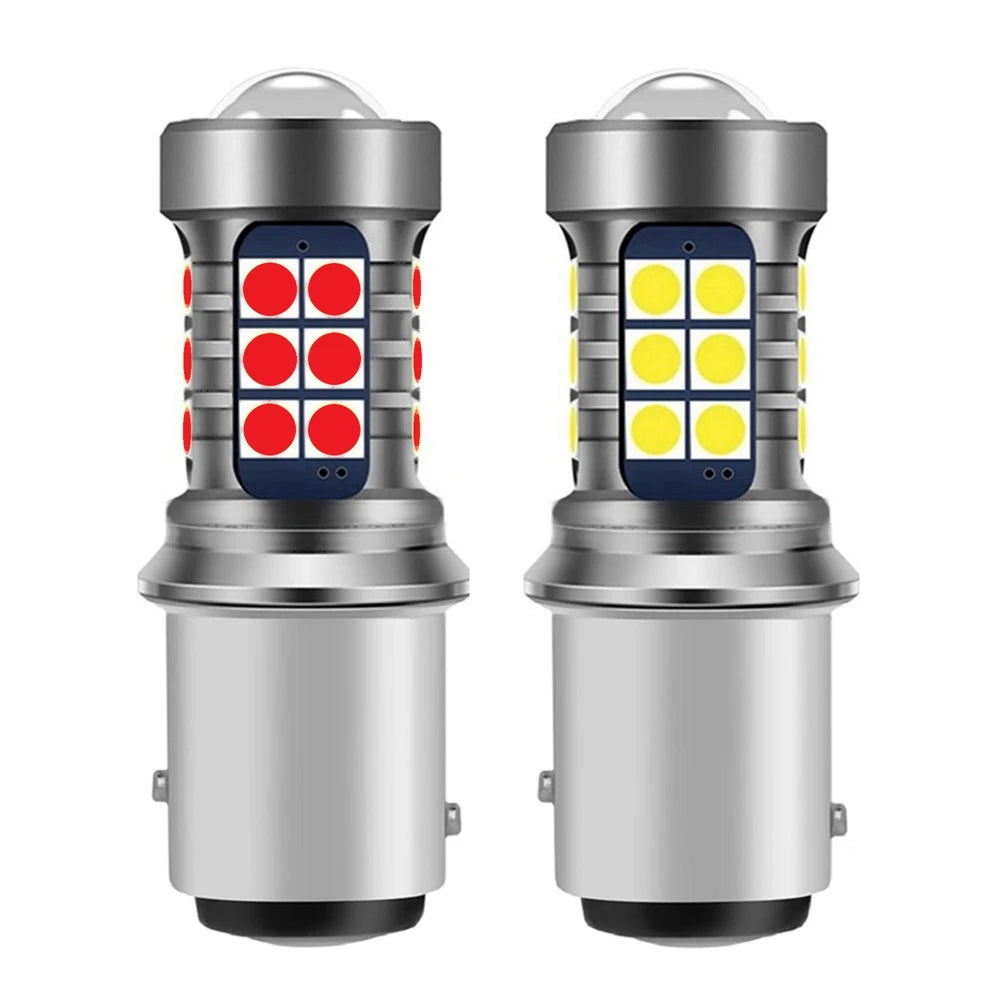 2Pcs P21W LED P21/5W Led Bulbs 1157 BAY15D PY21W BAU15S 1156 BA15S R5W Super Bright Car Brake Light Auto Backup Reverse Lamp 12V