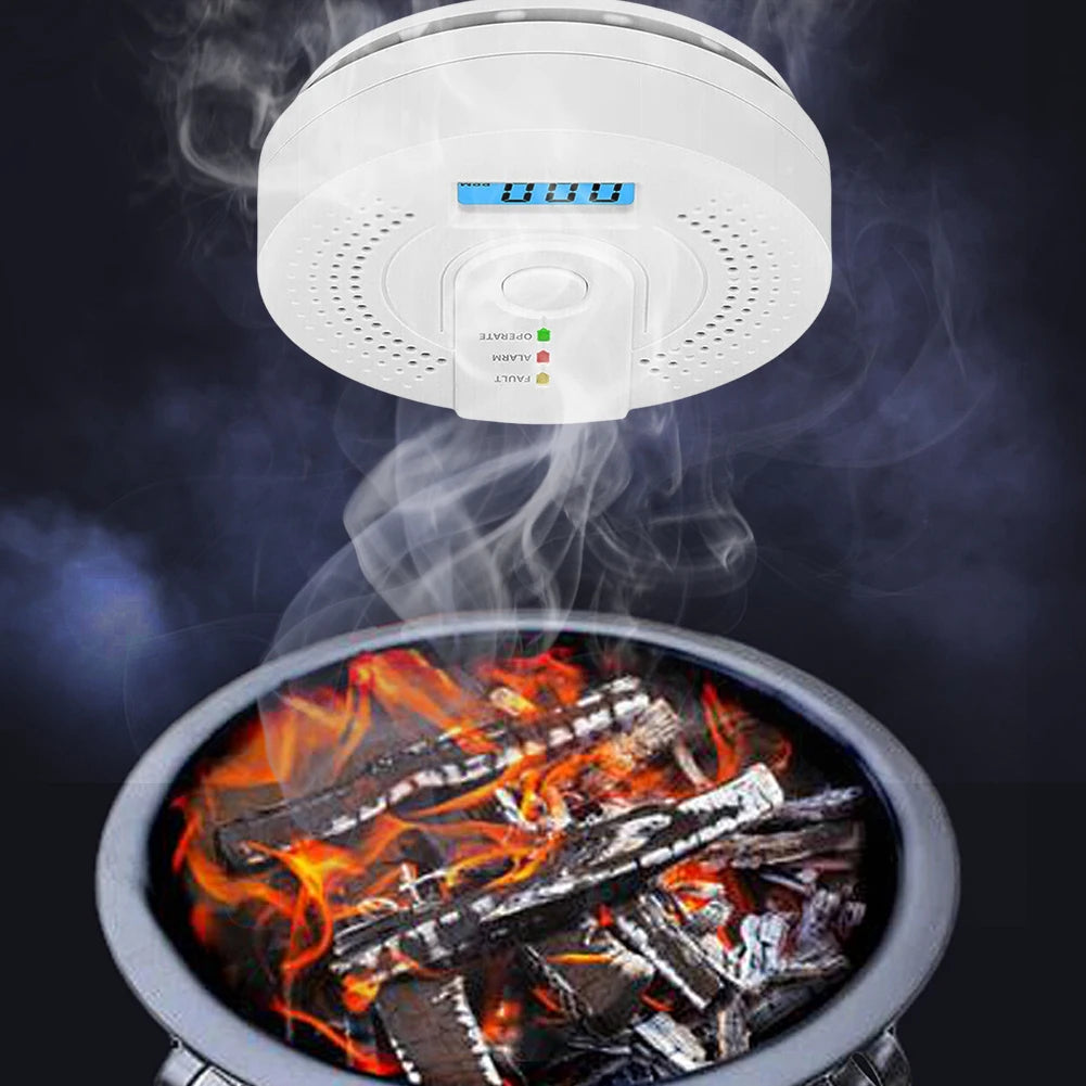Digital Carbon Monoxide Detector CO Alarm Detector with LED Indicator High Sensitive Gas Detector Sound Warning Gas Leak Sensor