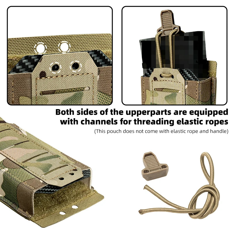 IDOGEAR Tactical Single LSR 556 Mag Pouch Mag Carrier MOLLE Pouch Laser Cut Tool Bags 35135