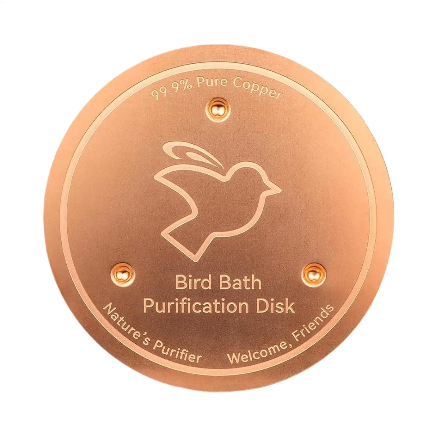 Bird Bath Copper Disk bird bath purification tray Metal Cleaner Disks Feeder Accessories For Water Bowl