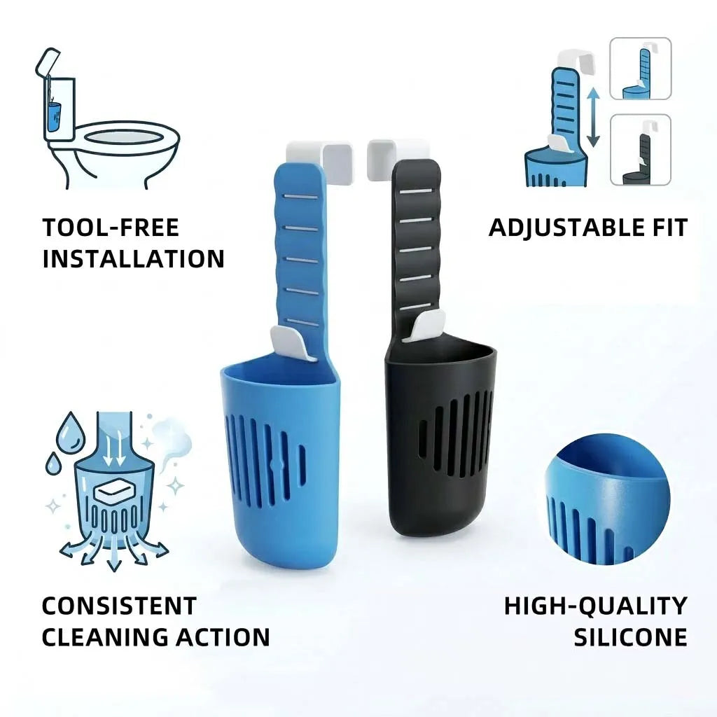 Silicone Toilet Tank Tablet Holder Versatile Toilet Bowl Hanging Cleaner and Deodorizer Hanger