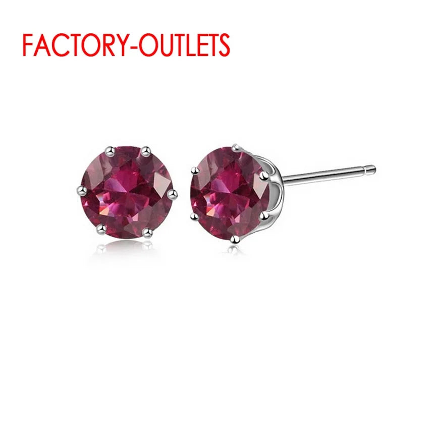 New Arrival Factory Cheap Price 925 Sterling Silver Korean Style Fashion Jewelry Stud Earrings Shinny Crystal Fast Shipping