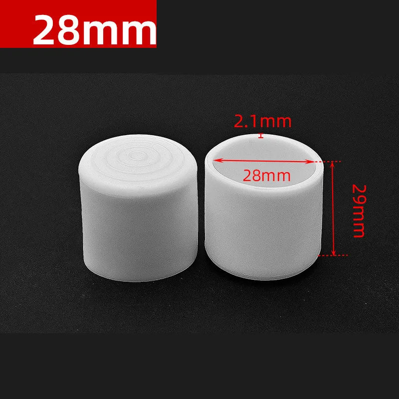 Round Rubber PVC Furniture Leg Caps 10mm/0.39in-50mm/1.97in White  Seal Stopper Pipe Covers Furniture Sofa Leg Pads Non-slip