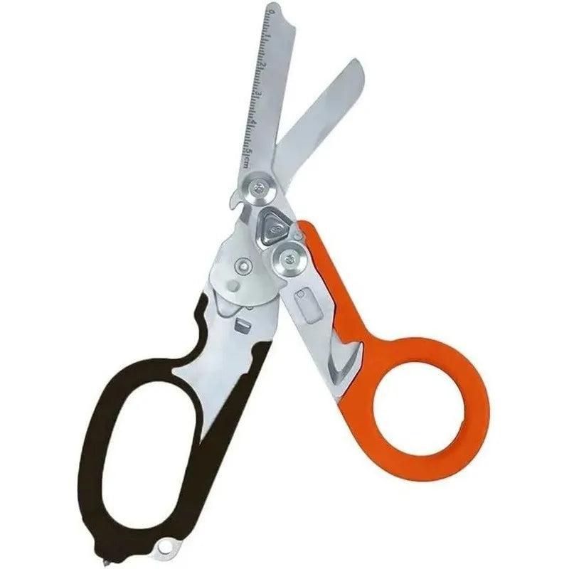 Multifunctional Emergency Response Shears - With Strap Cutter & Glass Breaker For Outdoor Rescue