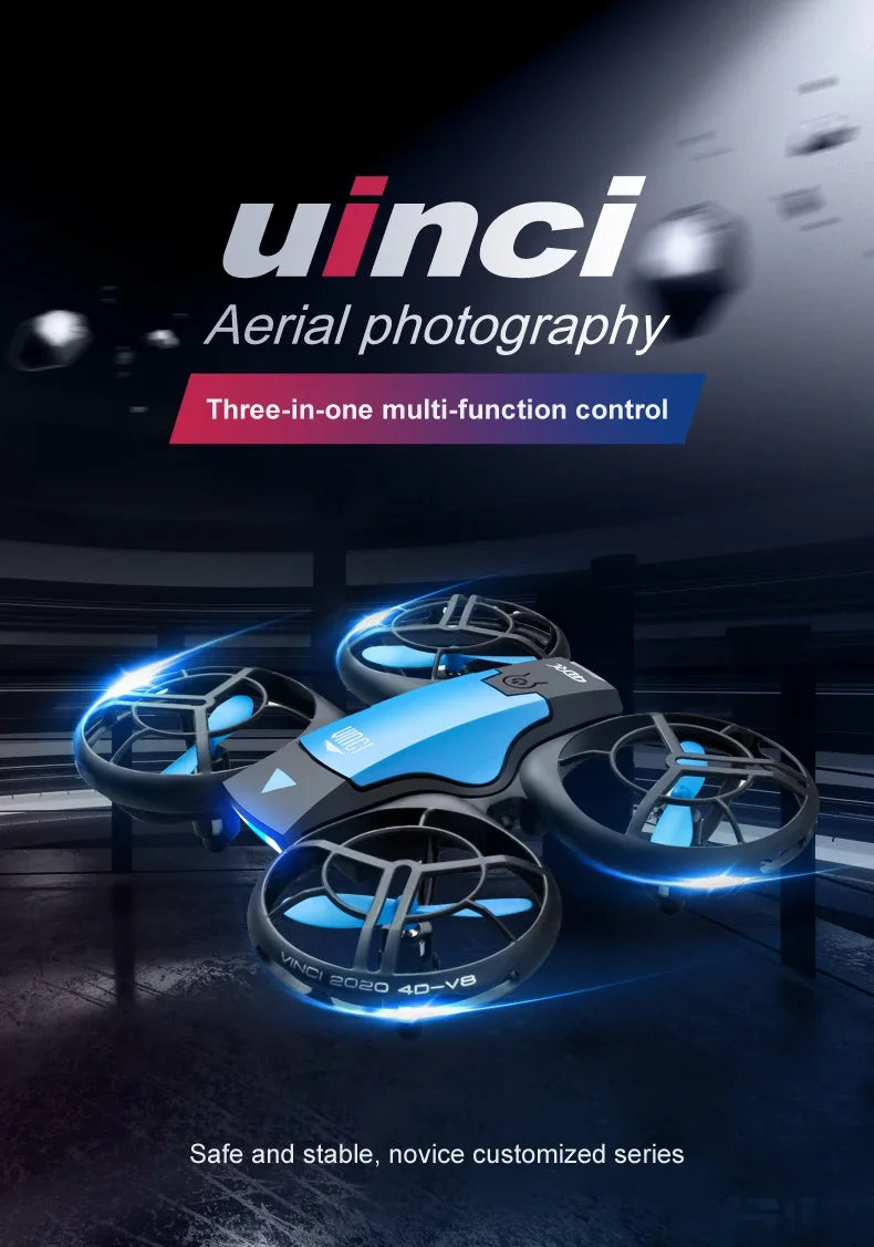 V8 New Mini Drone 4K Professional HD 1080P Wide Angle Camera WiFi FPV RC Drone Height Keep Drones Helicopter Kids Toys 4DRC