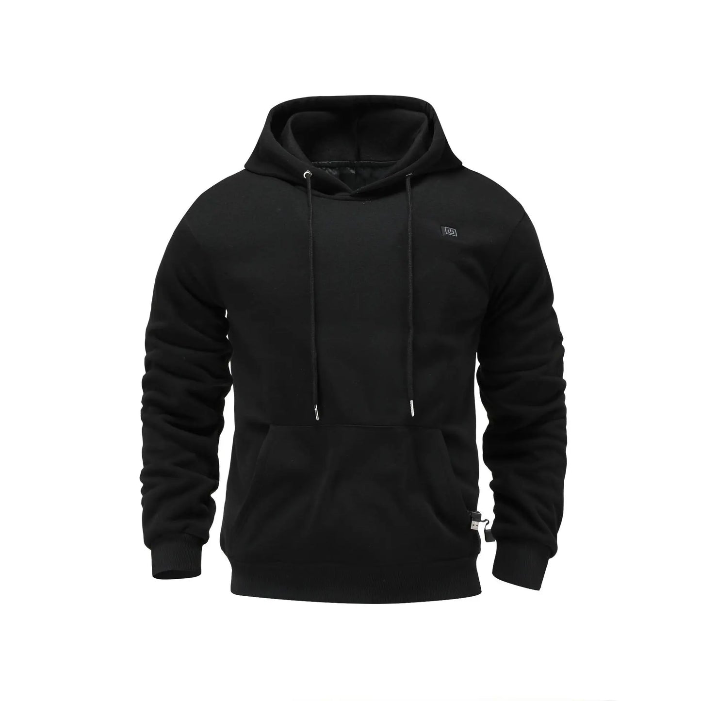 Mens USB Heated Hoodie Winter Electric Heating Sweatshirt Thermal Warm Clothing Outdoor Casual Charging Apparel