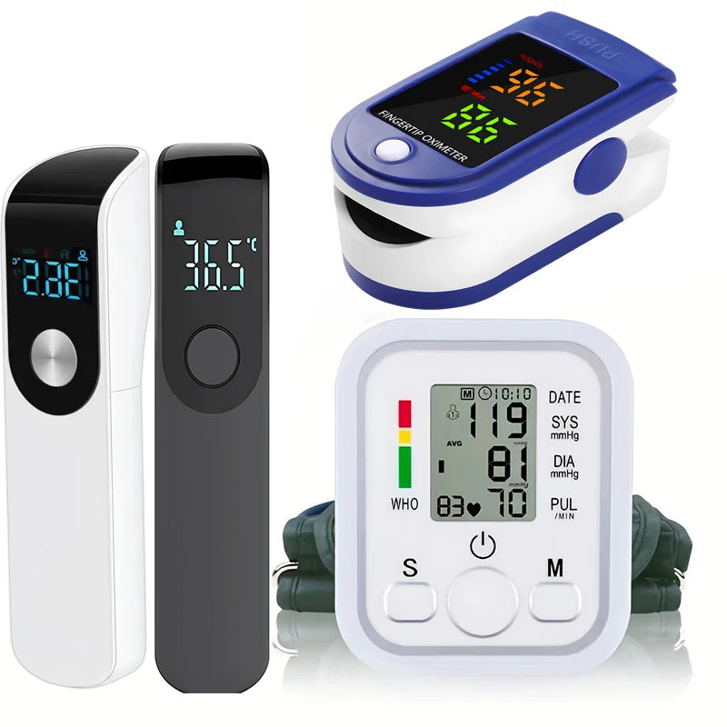 Digital Arm Blood Pressure Meter Cuff Medical Automatic Pressure Tonometer Tensiometer Heart Rate Pulse Meter BP Monitor Healthy