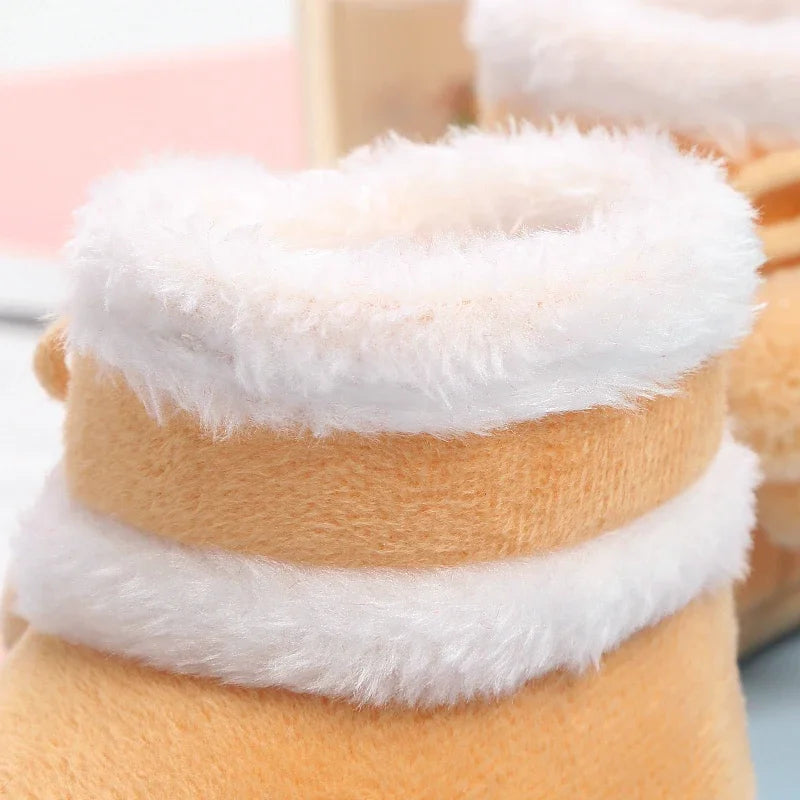 New Fashion Comfortable Shoes Newborn Baby Girls Boys Soft Booties Solid Pompom Snow Boots Infant Toddler Newborn Warming Shoes