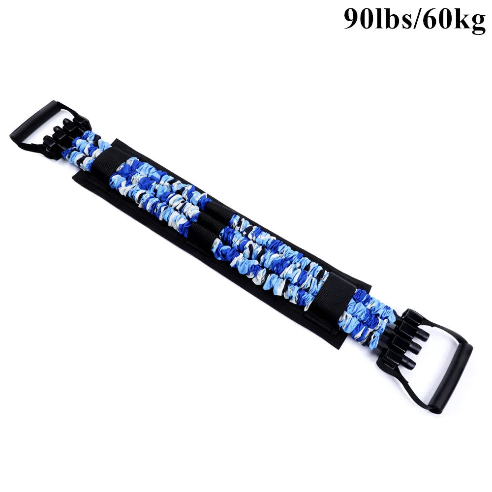 Adjustable Bench Press Band with Bar Chest Builder Workout Equipment Upgraded Push Up Resistance Bands Home Gym Travel Training