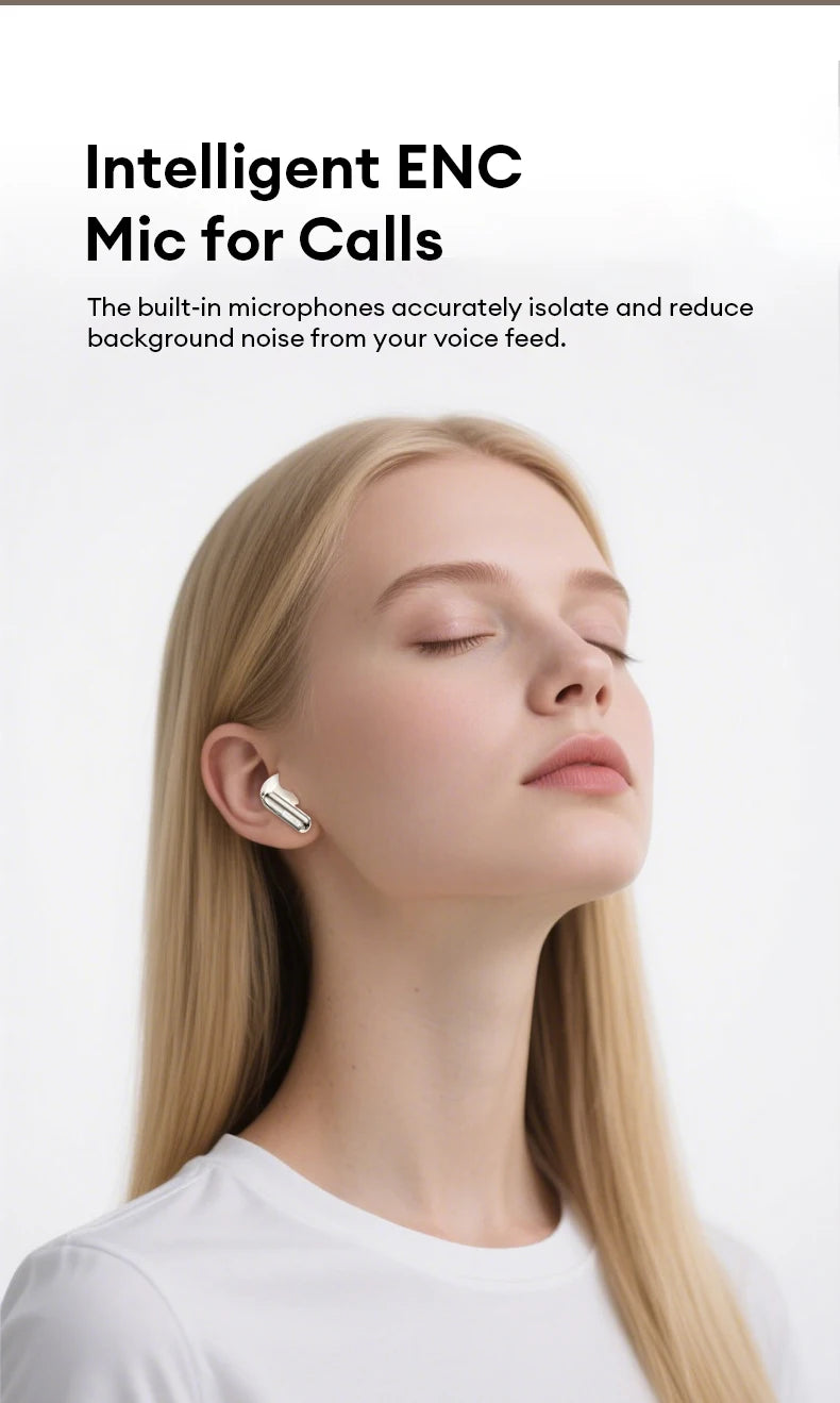 Lenovo LE208 Wireless Earphones ENC Noise Cancellation Mic Bluetooth V6.0 HIFI Headphone HIFI Sound Headphone HD Call With Mic
