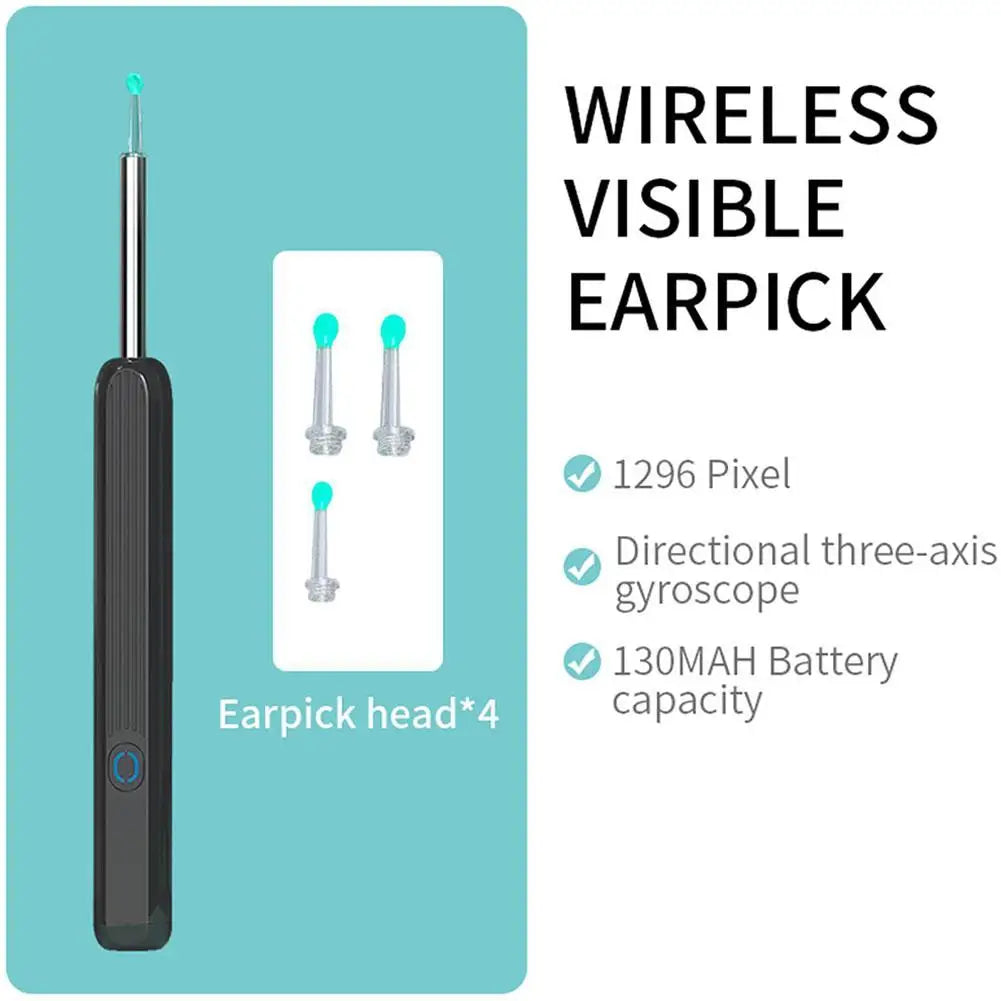 Intelligent Earwax Pickup Head Replacement Ear Spoons Earwax Removal Cleaning Wax Camera Spoon Replacement Practical Accessory