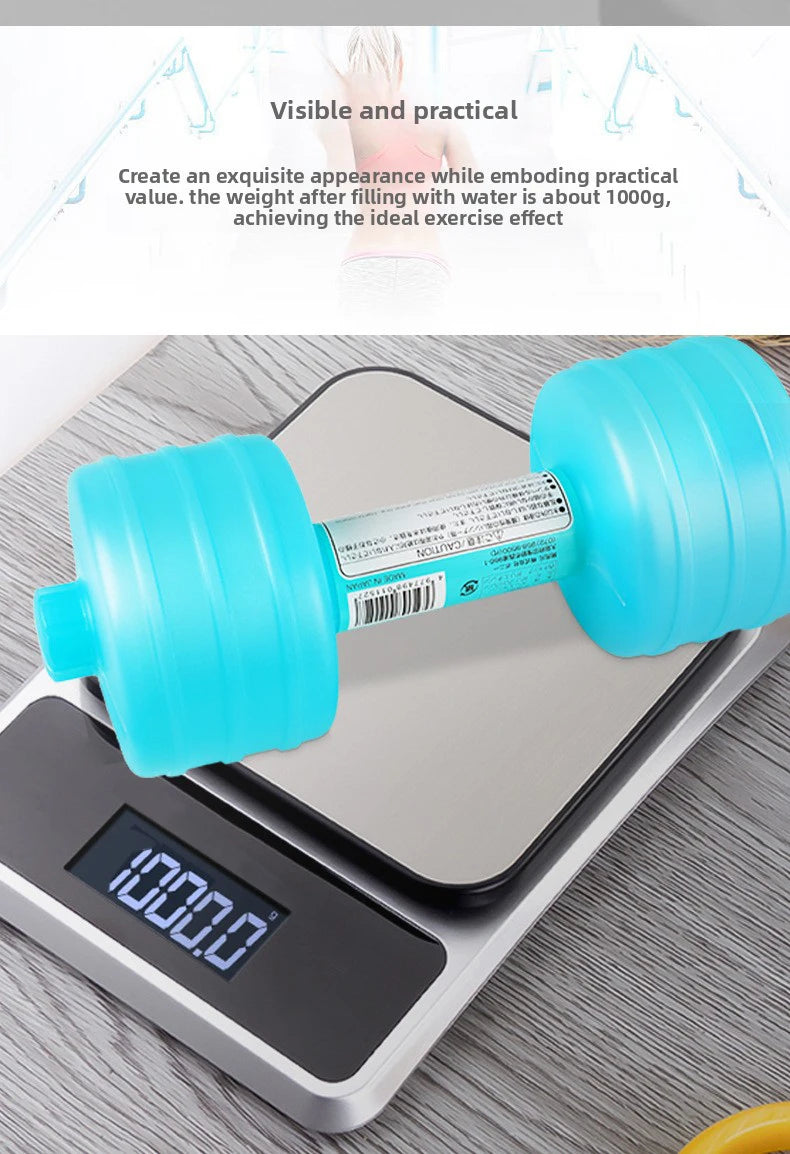 Water-filled Dumbbells Portable Dumbbell Sports Water Bottle for Arm Strength Training Home Gym Fitness