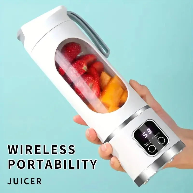 Portable juicer, handheld blender, USB charging juice maker, suitable for making smoothies, milkshakes, and fruit juices
