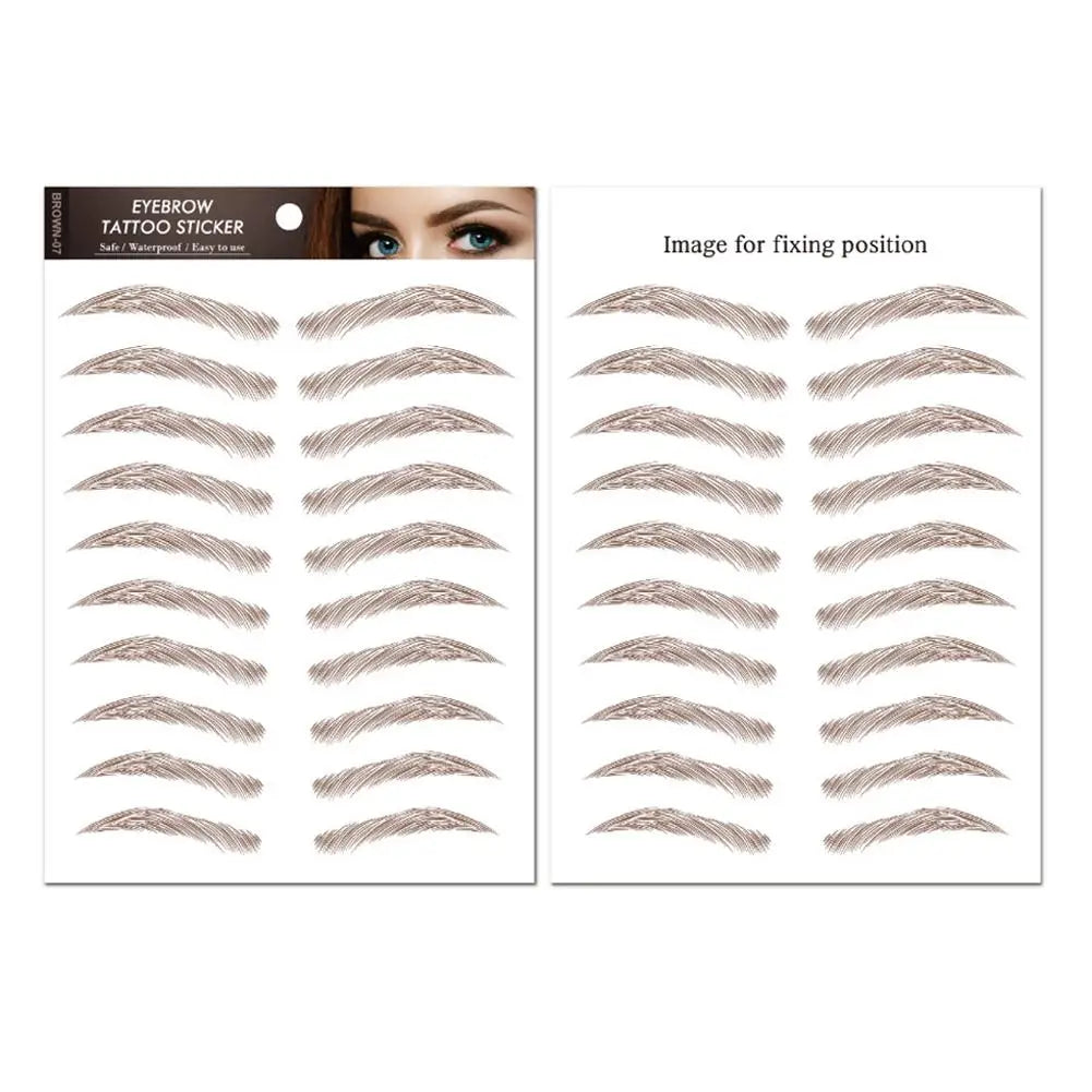 6D Hair Like Eyebrows Stickers Makeup Waterproof Eyebrow Eyebrow Long Natural Hair-liked Authentic Eyebrow Tattoo Sticker