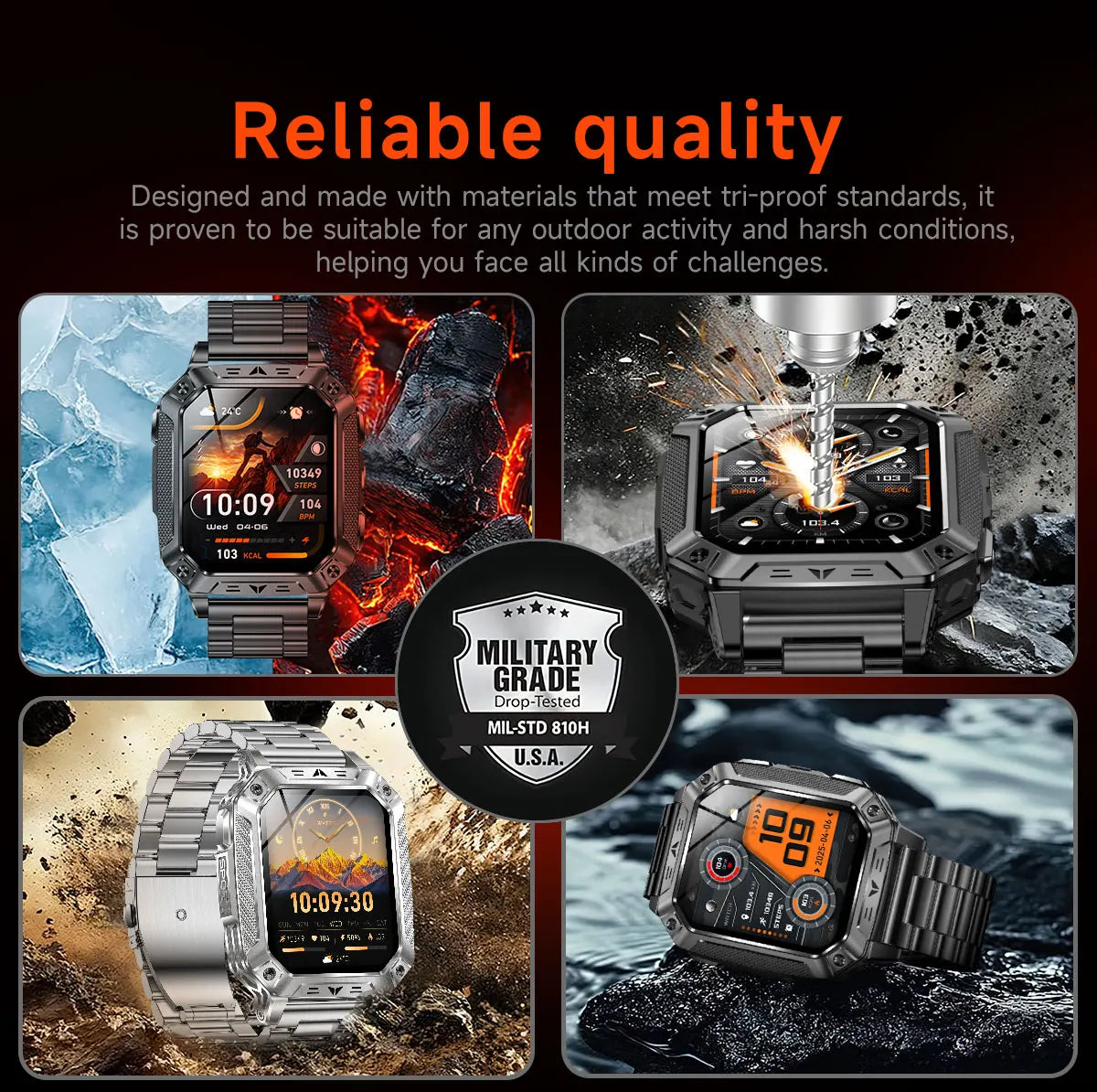 2026 New Built-in 1400mAh Super Large Battery Men Smart Watch Outdoor GPS 2.01"AMOLED Screen 10ATM Waterproof BT Call Smartwatch