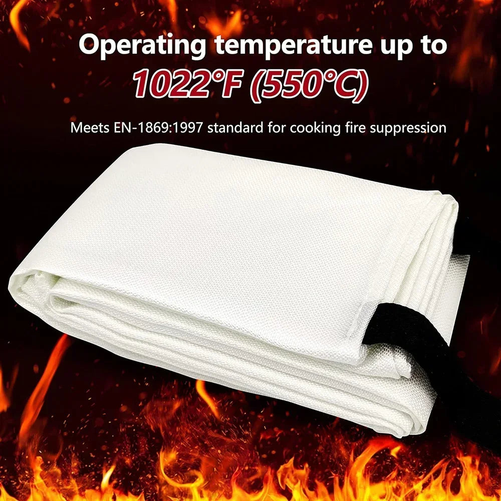Fire Blanket Fiberglass Fire Emergency Blanket Suppression Blanket Flame Retardant Blanket Emergency Survival Safety Cover