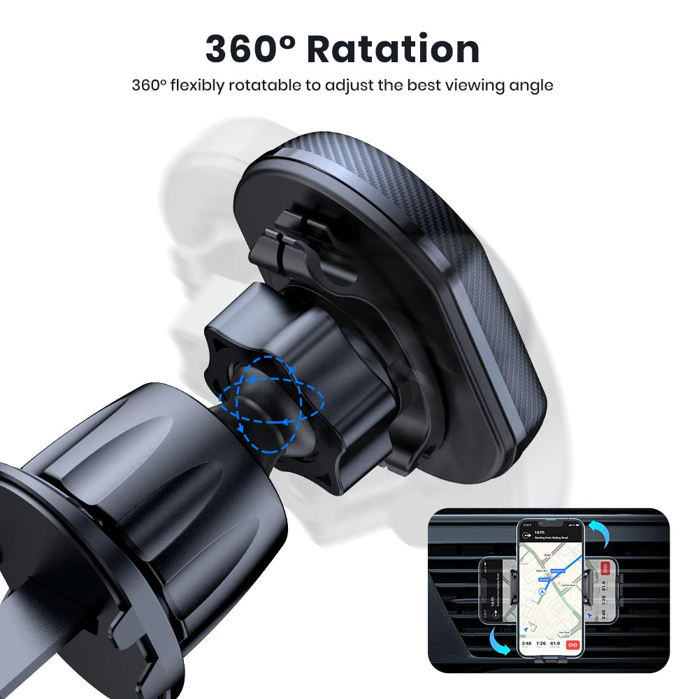 TOPK Magnetic Phone Car Mount Phone Holder for Cars Air Vent Upgrade Hook Clip Car Phone Holder with Strongest Magnet for Phones