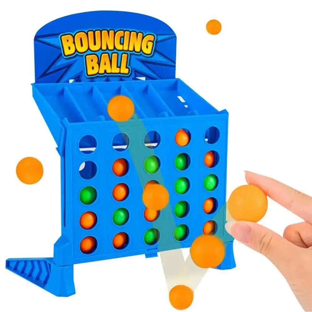 Children Bounce Game Jumping Ball Tabletop Toy for Kids 4 in a Row Parent-Child Interaction Board Game Educational Gift For Kids