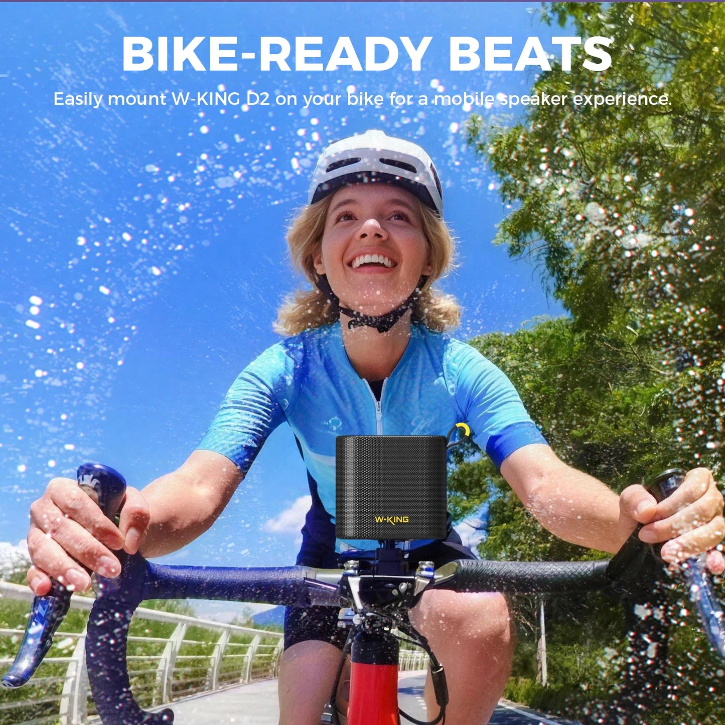 W-KING Portable Wireless Bluetooth Speaker, 6W Deep Bass Sound, IPX7 Waterproof, 10H Playtime, TWS/FM/TF/AUX, Handsfree Call