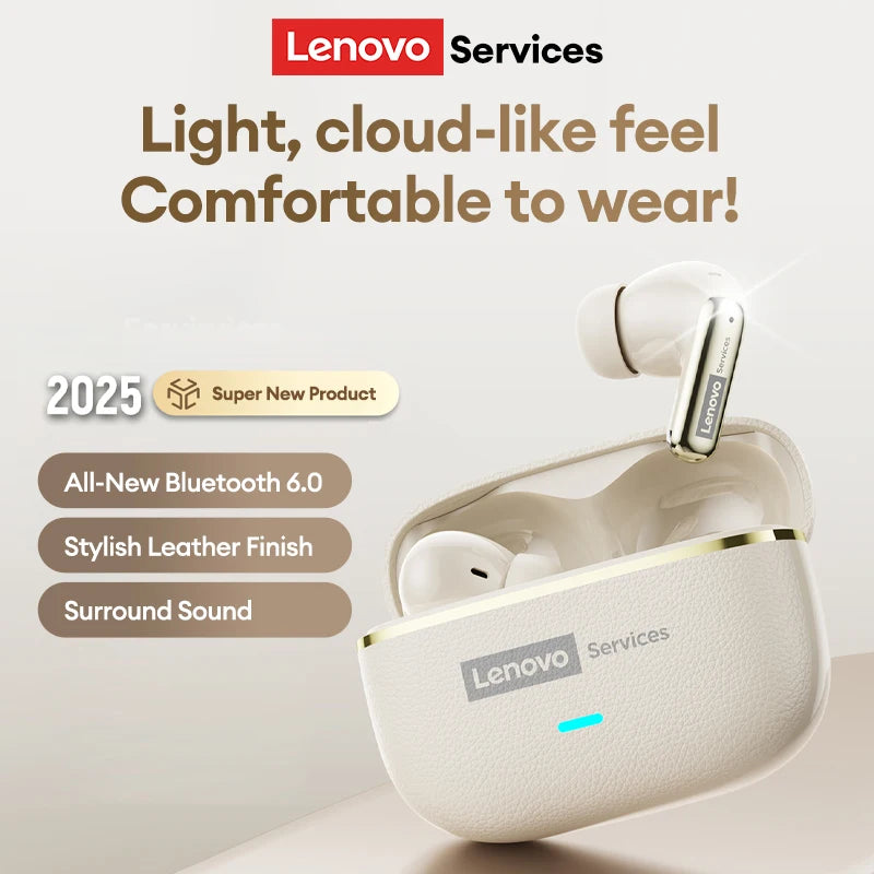 Lenovo LE208 Wireless Earphones ENC Noise Cancellation Mic Bluetooth V6.0 HIFI Headphone HIFI Sound Headphone HD Call With Mic