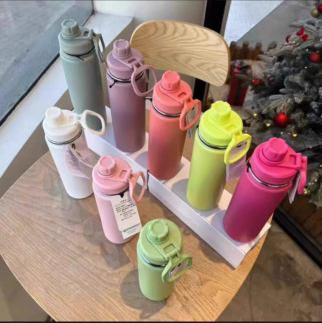 Portable Large Capacity 710ml Insulated Cup 304 Stainless Steel Yoga Pot For Male And Female Students Couple Cup Portable  Cup