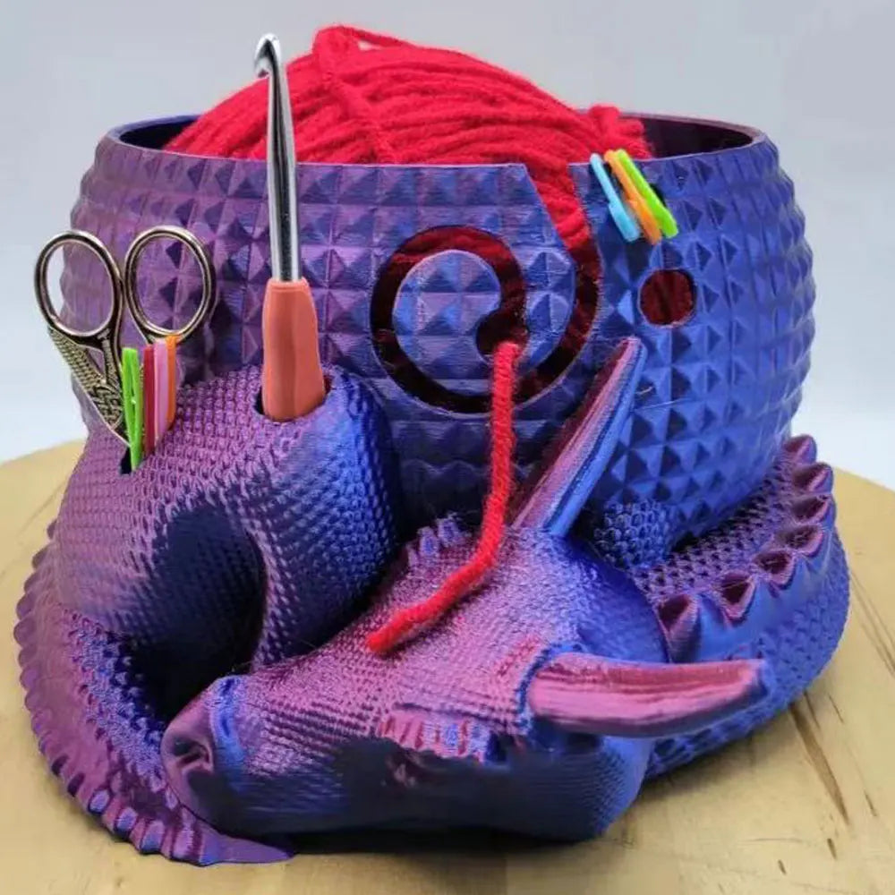 Crochet Bowl Knitting Yarn Storage Holder Dragon Egg Yarn Bowl Yarn Storage Organizer Crochet Yarn Holder Yarn Organizer