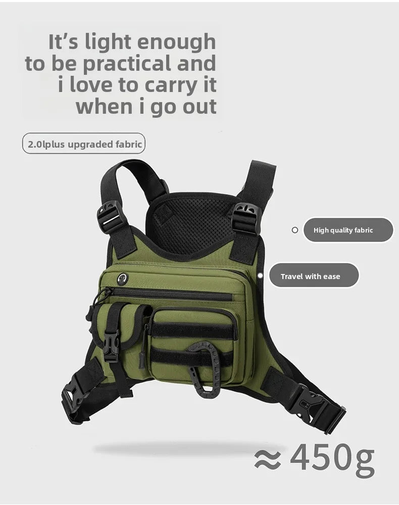 Outdoor Tactical Vest Multi-Functional Waterproof Wear-resistant Vest Backpack Men's Tactical Chest Bag for Hunting