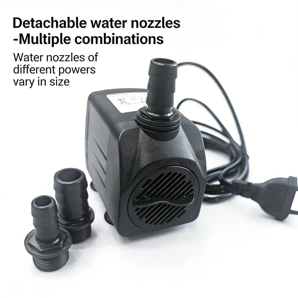 AC220V Multi-functional Silent Aquarium Submersible Pump, Landscape Large-flow Water Spray Pump,Fish Pond Water Circulation Pump