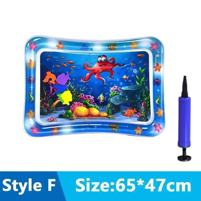 Cats Sensory Water Play Mat With Fish Thickened Inflatable Pet Water Bed Dog Play Sensory Toy Water For Pet Play Interactive Fun