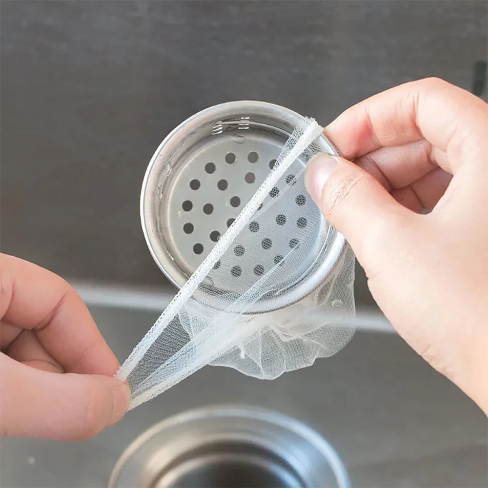 50-200Pcs Disposable Kitchen Sink Filter Sewer Drain Anti-blocking Garbage Bag Pool Leak Mesh Bag Mesh Strainer Sink Garbage Net