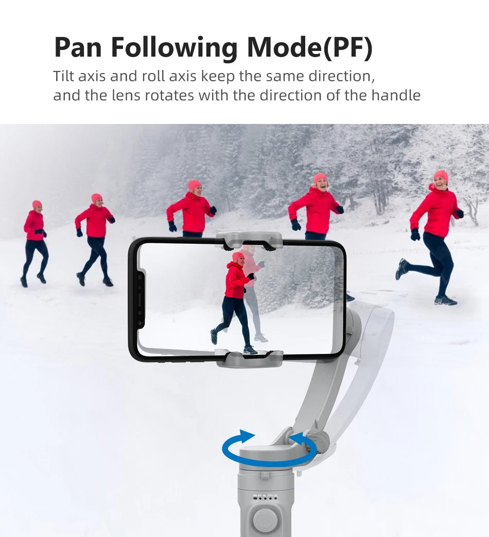 HQ3 3-Axis Gimbal Stabilizer for Smartphone Foldable Handheld Phone Video Record Vlog Anti-Shake Stabilizer for iPhone Android