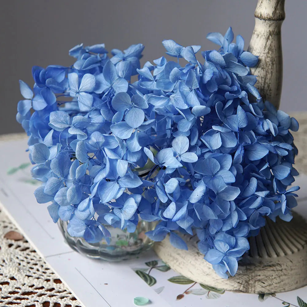 Anna Hydrangea (Color 123-164) Flowers Little Leaves Preserved Hydrangea Home Decor DIY Material Epoxy Resin Handmade Flowers