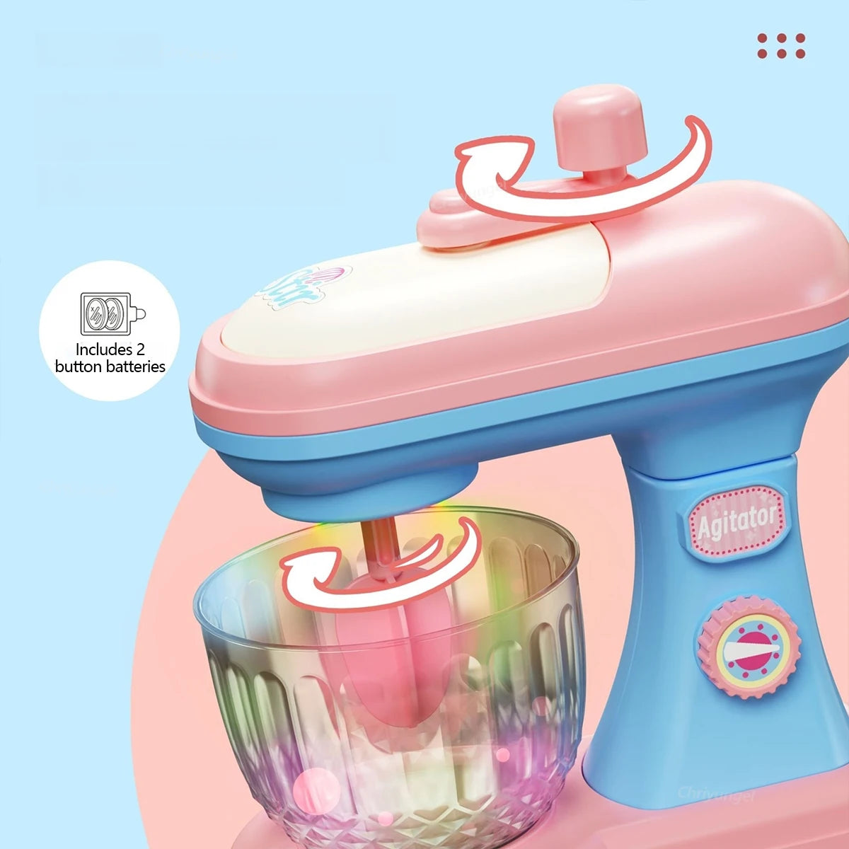 Pretend Play Toy Mini Kitchen Appliances Set for Toddlers Air Fryer Washing Mixer Educational Toys Gift for Kids Girls Boys