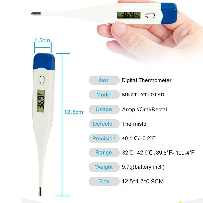 Household Thermometer Baby Adult Medical Ear Thermometer Digital Thermometer Fever Thermometer Pulse Oximeter Finger Medical