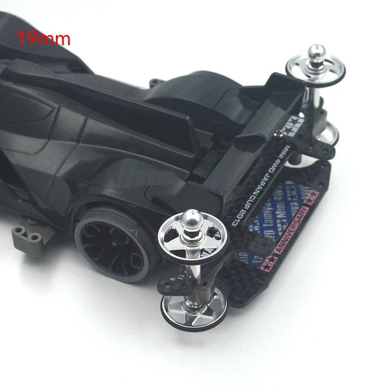 2pcs 15418 13-12mm Aluminum Alloy Guide Rollers 15461/15426 2023Jcup 95160 19mm Roller With Rubber Ring Tamiya Mini 4WD Homemade