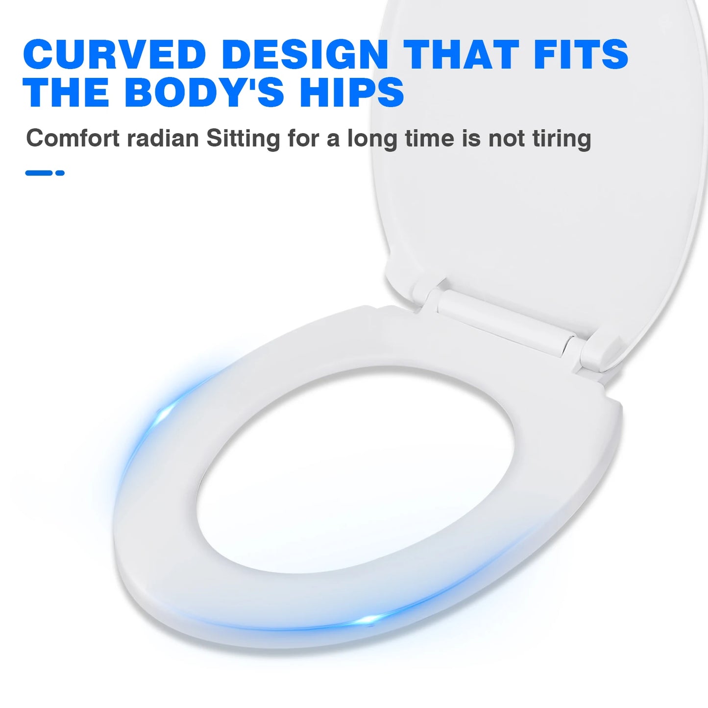 DayPlus Toilet Seat, Soft Close Toilet Seats White with Quick Release, Sturdy Duroplastic Anti-Bacterial Toilet Lid WC Seats