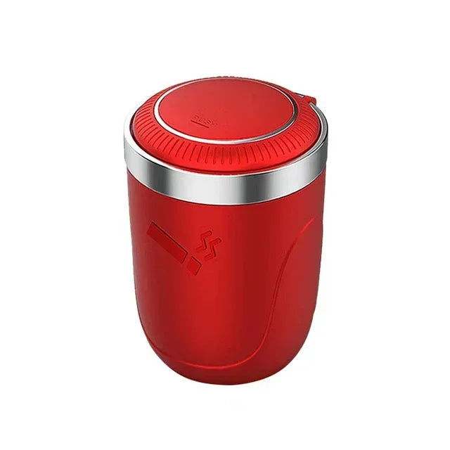 1PCS Portable LED Smoke Car Ashtray Cigarette Ash Holds Cup Automatic Light Indicator Ashtray Car Cup Holder