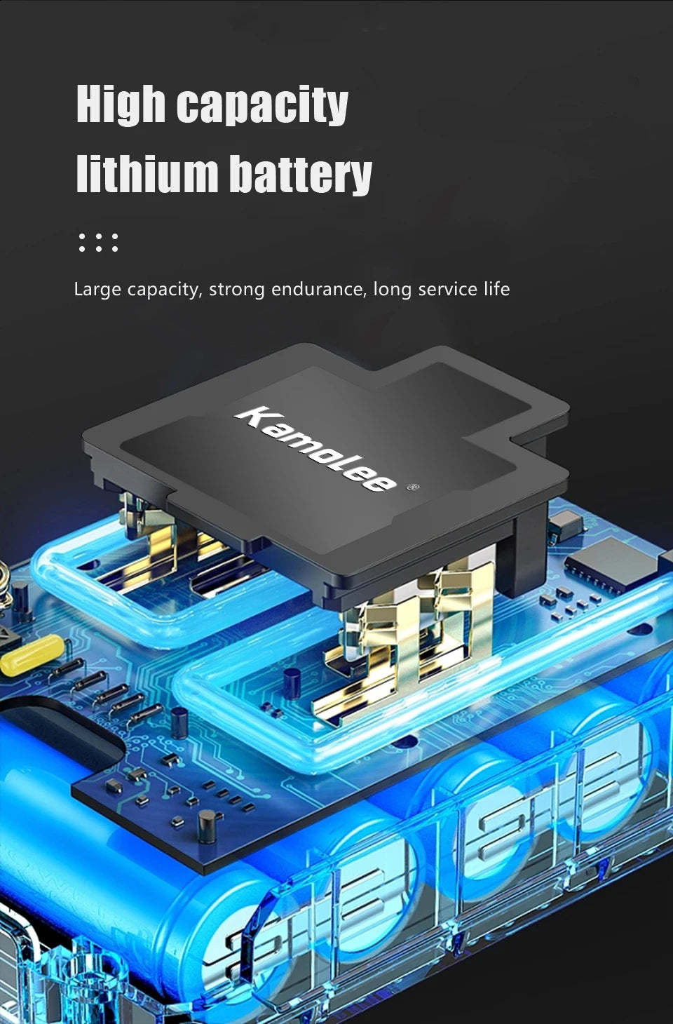 Kamolee 10mmElectric hand drill impact drill household small pistol drill multifunctional rechargeable electric screwdriver tool