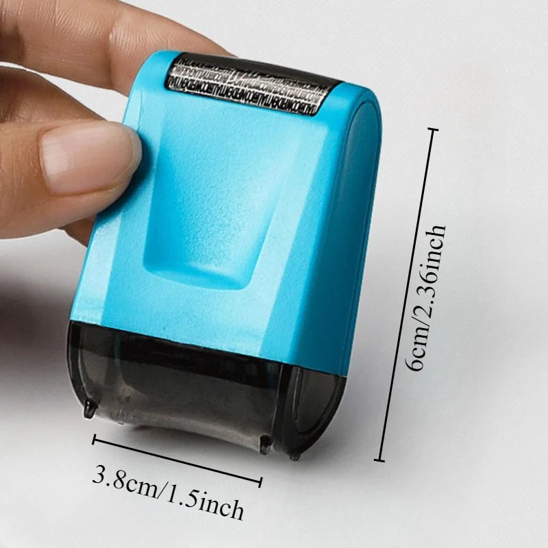 Stamp Roller Anti-Theft Protection ID Seal Smear Privacy Confidential Data Guard Information Data Identity Address Blocker